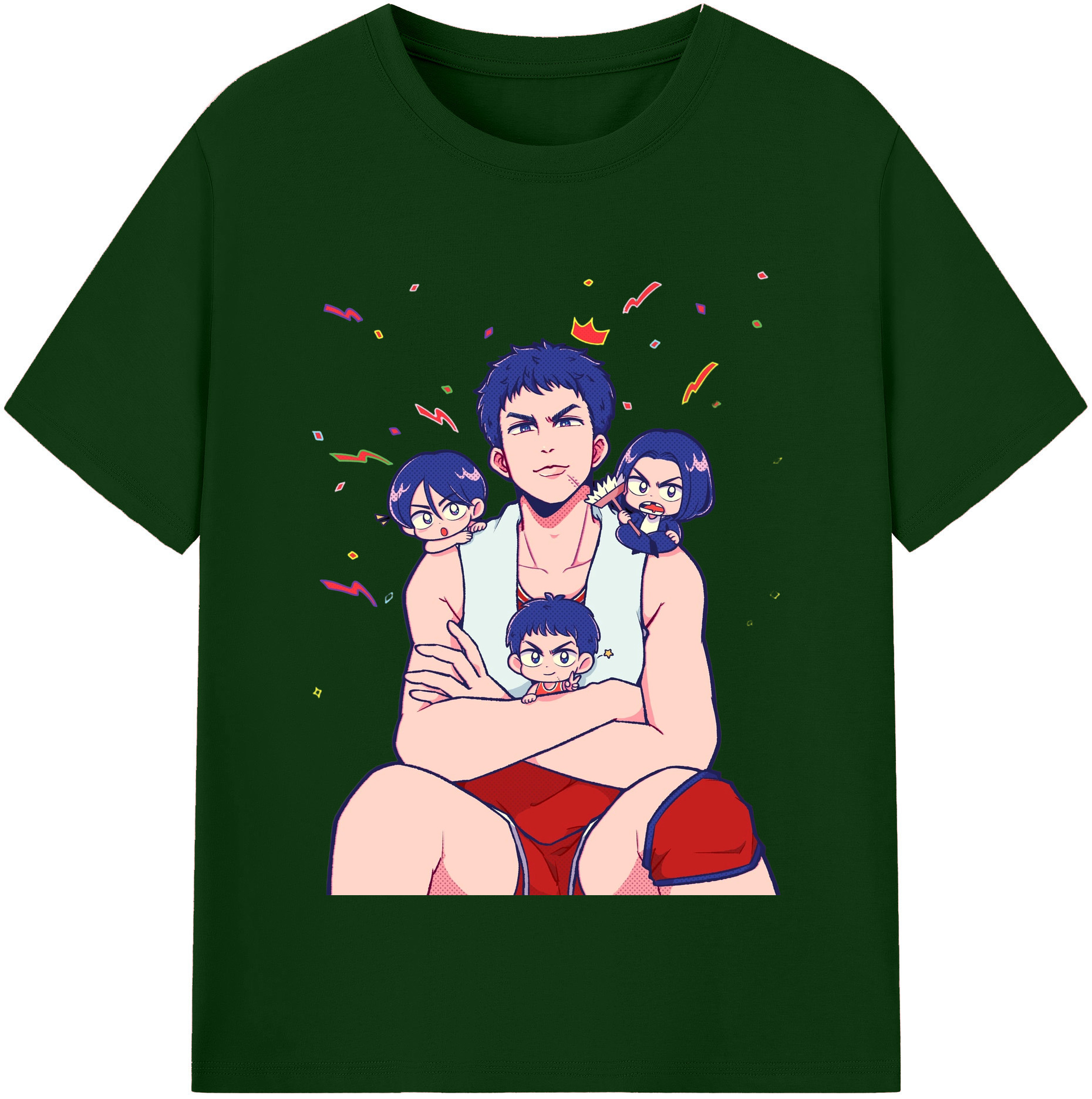 SLAM DUNK／スラムダンク 綿100％半袖Tシャツ（フロントプリント）